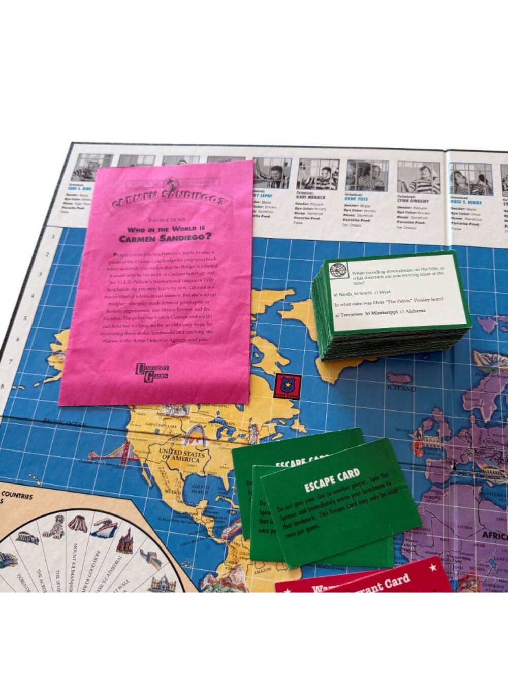 Where In The World Is Carmen Sandiego Geography Board Game 1992 Complete - Picture 6 of 10